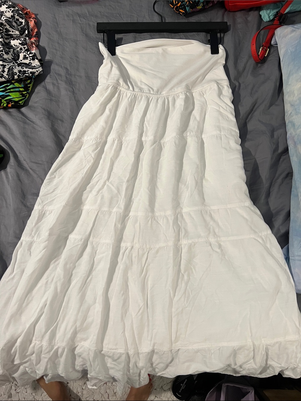 NEW! Hollister White Elastic-Waist Maxi Skirt-BRAND NEW